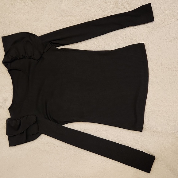 Shein Womens Small Black Ruffle Shirt - Picture 2 of 5